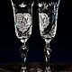 Свадебные хрустальные бокалы. Именные сувениры. GLASS-DECO. Интернет-магазин Ярмарка Мастеров.  Фото №2