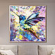 Order Painting for interior Hummingbird. Hummingbird Oil Painting for bedroom. Zabaikalie. Livemaster. . Pictures Фото №3