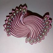Украшения handmade. Livemaster - original item Brooch (hair clip) made of satin ribbons 