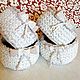 A set of baskets-organizers for decoration and storage of cosmetics and small items, Gift for newborn, Voronezh,  Фото №1