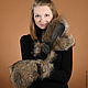Fur Mittens with Raccoon Straps. Mittens. Fur495. Online shopping on My Livemaster.  Фото №2