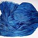 Linen boho scarf blue male female gift, Scarves, Tver,  Фото №1