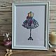 Picture Cross-embroidered Tiffany Mannequin, Cross-stitch, Pictures, Chelyabinsk,  Фото №1