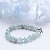 Украшения handmade. Livemaster - original item Blue beryl - aquamarine bracelet 