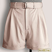 Одежда handmade. Livemaster - original item Anastasia shorts from straight. leather/suede (any color). Handmade.