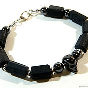 Украшения handmade. Livemaster - original item Bracelet made of tourmaline, hematite and silver fittings. Handmade.