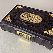 Сувениры и подарки handmade. Livemaster - original item And. Pushkin: Complete works (leather book). Handmade.