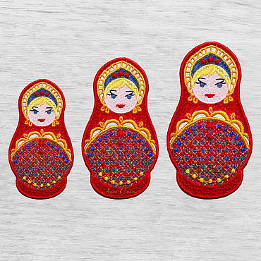 Набор аппликация Русская Матрешка вышитая кружевная нашивка. . Материалы для творчества ручной работы - Ярмарка Мастеров Материалы для творчества ручной работы. Ярмарка Мастеров - ручная работа Набор аппликация Русская Матрешка вышитая кружевная нашивка. Handmade.