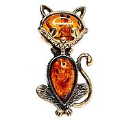 Украшения handmade. Livemaster - original item Amber Brooch Cheshire Cat Gift for Girlfriend Sister. Handmade.