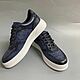 Sneakers made of genuine ostrich leather, in dark blue color!. Training shoes. SHOES&BAGS. My Livemaster. Фото №5