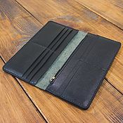 Сумки и аксессуары handmade. Livemaster - original item Leather Wallet Longer with a Small change Compartment Black. Handmade.