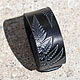 Black Leather Cuff Bracelet. Cuff bracelet. Two Starlings. Online shopping on My Livemaster.  Фото №2
