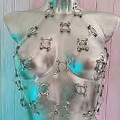 Аксессуары handmade. Livemaster - original item Belt-top transparent mesh with stones-rhinestones. Handmade.