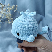 Куклы и игрушки handmade. Livemaster - original item Blue knitted whale. Handmade.