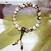 Фен-шуй и эзотерика handmade. Livemaster - original item Buddhist rosary made of coffee agate, 21 beads (10 mm). Handmade.