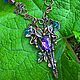 Necklace-pendant 'Forest fairy' purple. Necklace. AZOZA. Online shopping on My Livemaster.  Фото №2