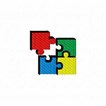 Материалы для творчества ручной работы. Ярмарка Мастеров - ручная работа Дизайн машинной вышивки: "Пазлы". Handmade.