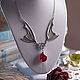 A set of 'bat Wings' necklace and earrings, Subculture decorations, Apatity,  Фото №1
