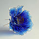 Hairpin big blue rose. Hairpins. PandaStudio (glossyfleur). My Livemaster. Фото №4