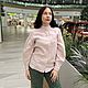 Рубашка женская льняная Людмила, цвет светло-розовый. Рубашки. Льняная одежда Molinialife. Ярмарка Мастеров.  Фото №10