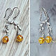 Order Amber. Earrings 'Mimosa' amber accessories UK. Frollena II. Natural Baltic amber. Livemaster. . Earrings Фото №3