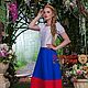 Order Linen dress 'Mother Russia' (tricolor). Slavyanskie uzory. Livemaster. . Dresses Фото №3