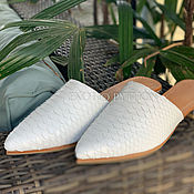 Обувь ручной работы handmade. Livemaster - original item Women`s Python skin mules. Handmade.