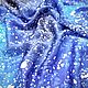 Платок шелковый Звездное небо батик подарок женщине девушке подруге, Платки, Уфа,  Фото №1