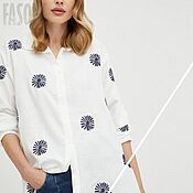 Одежда handmade. Livemaster - original item blouse: White blouse with embroidery Blouse in the office fashionable. Handmade.