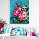 Oil painting Peony, Pictures, Moscow,  Фото №1