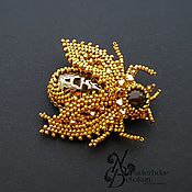 Украшения handmade. Livemaster - original item The gold bug of precious beads 24K. cover gold. Handmade.