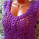 Order Openwork warm vest'Milan' (large viscous crochet). hand knitting from Galina Akhmedova. Livemaster. . Vests Фото №3