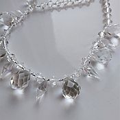 Винтаж handmade. Livemaster - original item Necklace Drops vintage rhinestone beads decoration on the neck choker. Handmade.