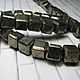 Pyrite faceted cube 10 mm, Beads1, Dolgoprudny,  Фото №1