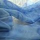 Order Silk scarf Blue rose,170h70 cm,batik, chiffon painting. arkensoie Silkyway. Livemaster. . Wraps Фото №3