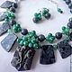 2niti NECKLACE EARRINGS green AGATE, LARVIKITE (FACETED) beads. Jewelry Sets. Dorida's Gems (Dorida-s-gems). My Livemaster. Фото №6