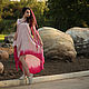 Pink Cream Linen Dress «Nixie». Dresses. mongolia. My Livemaster. Фото №5