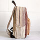 Backpack made of hemp Thamel brown. Backpacks. Hemp bags and yarn | Alyona Larina (hempforlife). My Livemaster. Фото №4