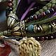 Leather bracelet in the Boho style ' Taiga-lingonberry'. Bead bracelet. Ekaterina Rud ( stylish stones ). Online shopping on My Livemaster.  Фото №2