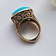 Ring with turquoise 'Heavenly butterflies', gold. Rings. EdGems jewerly. My Livemaster. Фото №6