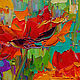 Order Picture with poppies 'Scarlet Splash' (oil on canvas). Multicolor Gallery. Livemaster. . Pictures Фото №3