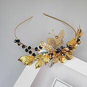 Украшения handmade. Livemaster - original item tiaras: Tiara Golden Evening.. Handmade.