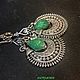 Серьги с Индийским изумрудом EMERALD, Серьги классические, Петрозаводск,  Фото №1