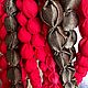 Бусы красные длинные атласные. Бусы. Maskasveta. Интернет-магазин Ярмарка Мастеров.  Фото №2