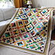 blanket. Patchwork blanket 'Under the roof of your house'. Bedspreads. elena-kornienko. My Livemaster. Фото №6