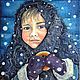 Girl With Bagel Winter Girl Painting Child Kids Painting Girl Portrait, Pictures, Murmansk,  Фото №1