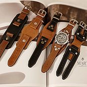 Часы механические наручные Map Belts, на кожаном браслете