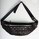 Black Leather Belt Bag on a Hip. Waist Bag. Lollypie - Modiste Cat. Online shopping on My Livemaster.  Фото №2