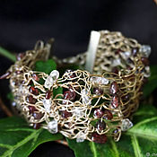 Украшения handmade. Livemaster - original item Bracelet with garnets.. Handmade.