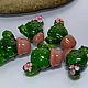 Бусины стеклянные лэмпворк "Кактус" Стекло lampwork. Бусины. Оксана Искуснова украшения лэмпворк (SOVARTstudio). Ярмарка Мастеров.  Фото №6